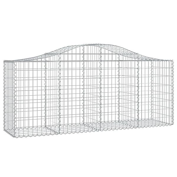 vidaXL Gabionen mit Hochbogen 7 Stk 200x50x80/100 cm Eisen 1577541 günstig online kaufen