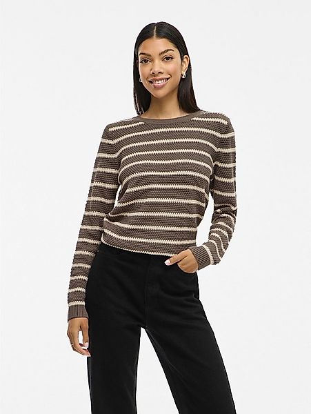Vila Rundhalspullover VIDALO O-NECK L/S STRIPE KNIT TOP- NOOS günstig online kaufen