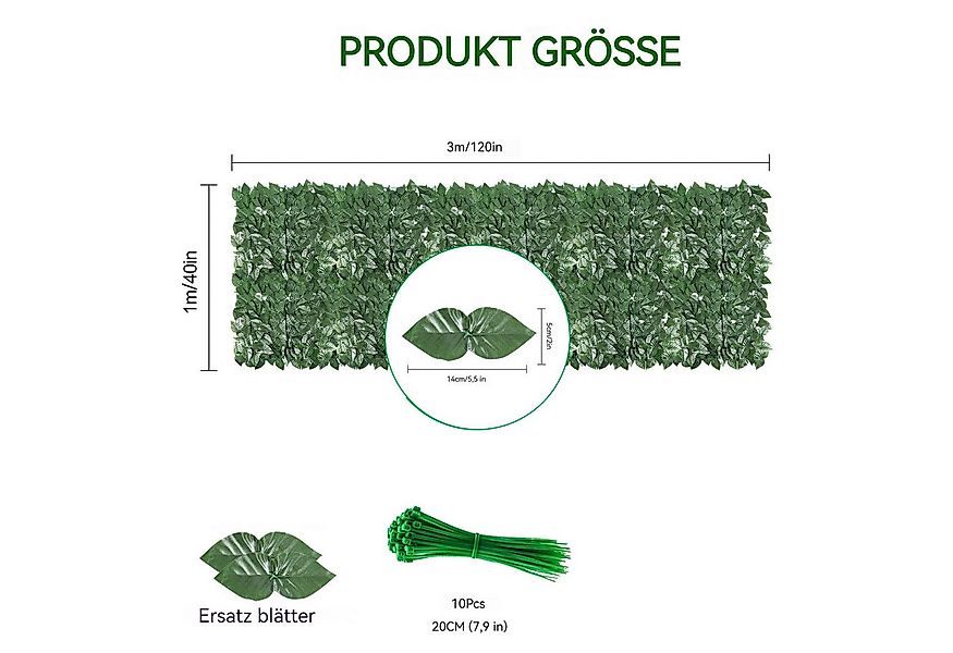 BlingBin Kunsthecken-Sichtschutz Balkonsichtschutz Künstliche Hecke Sichtsc günstig online kaufen
