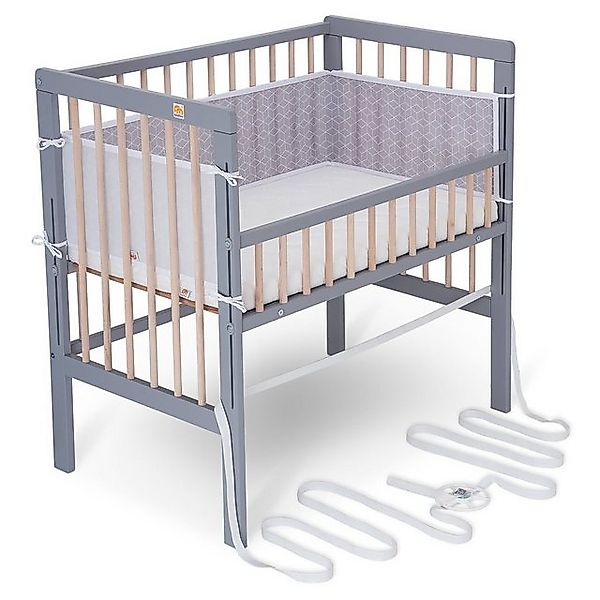 FabiMax Beistellbett Boxspring Fix Grau / günstig online kaufen