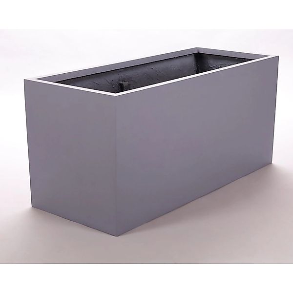 Elegant Einrichten Pflanzkübel Fiberglas Rechteckig 120x50x55cm Grau günstig online kaufen