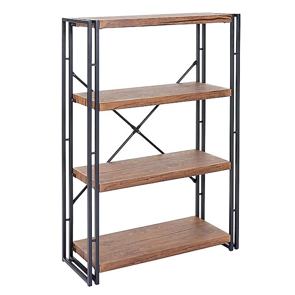 BERLINLODGE Bücherregal HxBxT 121x80x30cm Standregal Wohnregal 3D-Struktur günstig online kaufen