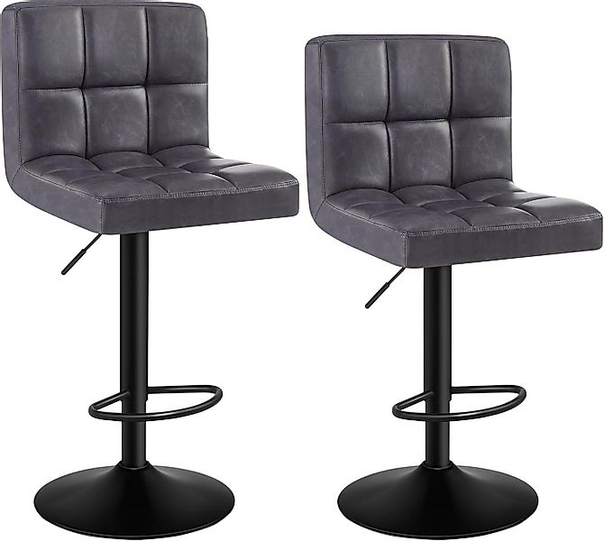 Woltu Barhocker (2 St), mit Rückenlehne Kunstleder in Antiklederoptik günstig online kaufen