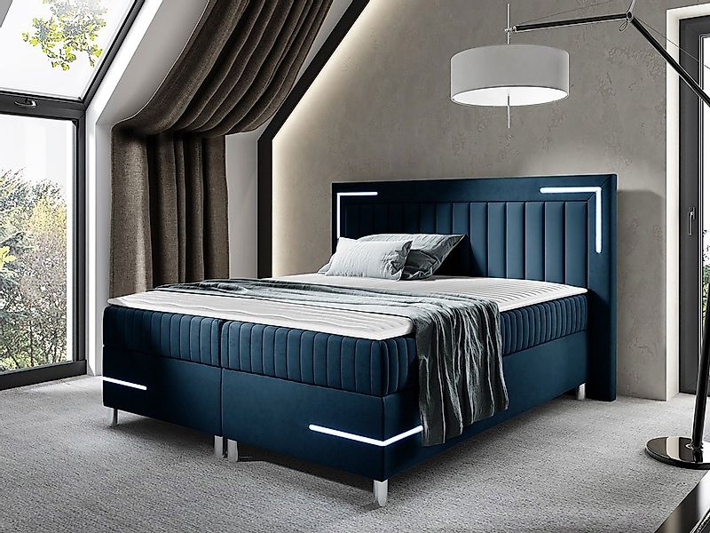 MIRJAN24 Boxspringbett Tenosi 3 LED (mit zwei Bettkästen), LED-Beleuchtung, günstig online kaufen