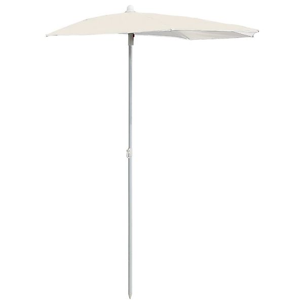 furnicato Sonnenschirm Halb-mit Mast 180x90 cm günstig online kaufen