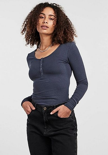pieces Langarmshirt PCKITTE LS TOP NOOS BC Baumwollmischung, slim fit günstig online kaufen