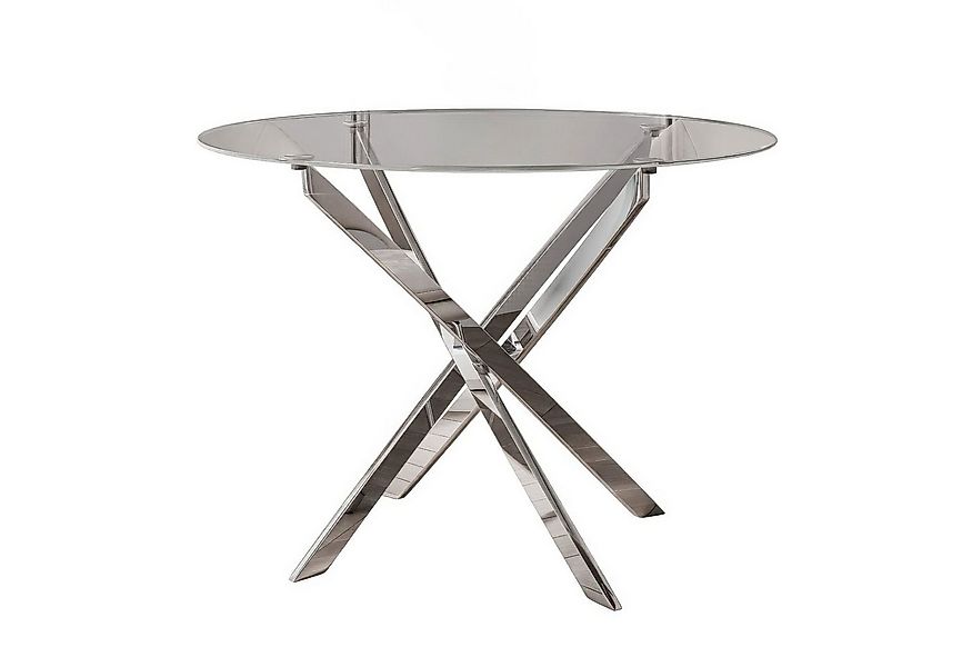 Lookway Esstisch BEIRA runde Platte, 90 cm aus Glas ohne Stühle (1 Tisch), günstig online kaufen