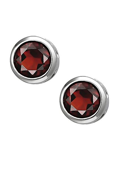 JOBO Paar Ohrstecker Ohrringe mit Granat, 925 Silber günstig online kaufen