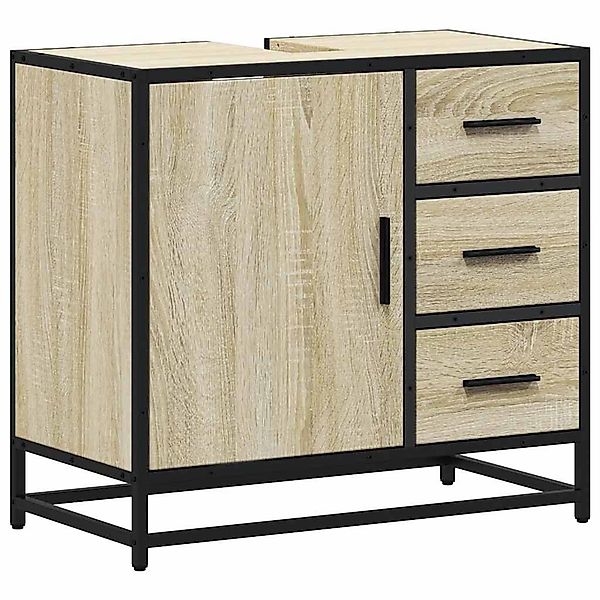 vidaXL Badezimmer-Set Badschrank Sonoma-Eiche 65x33x60 cm günstig online kaufen