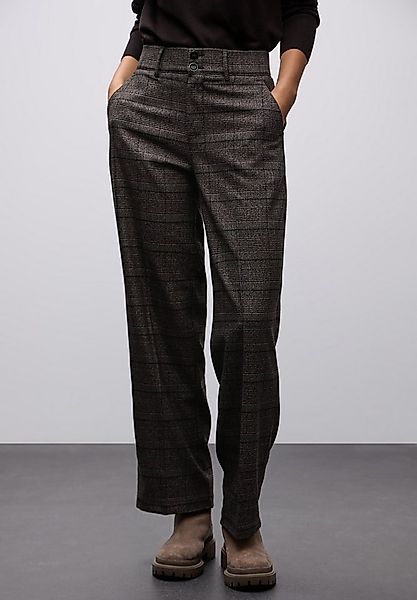 STREET ONE Stoffhose kariert, mit geradem Bein und Stretch günstig online kaufen