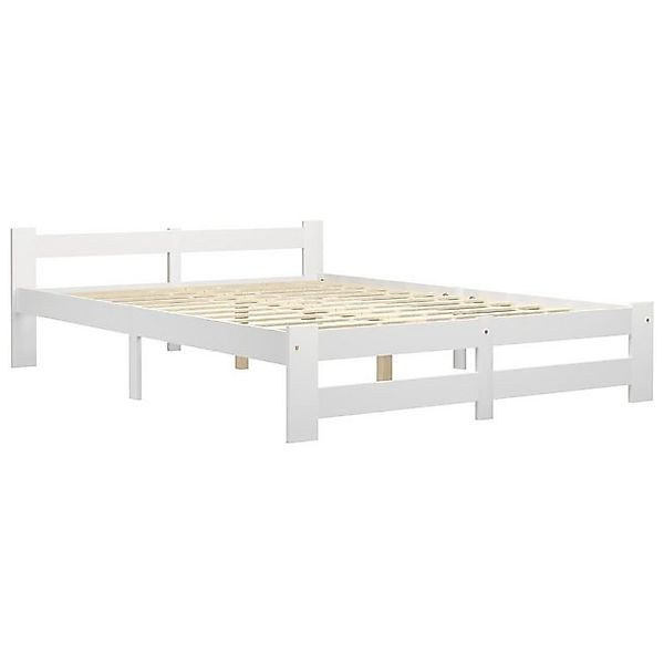 vidaXL Bett Massivholzbett Weiß Kiefer 120x200 cm günstig online kaufen