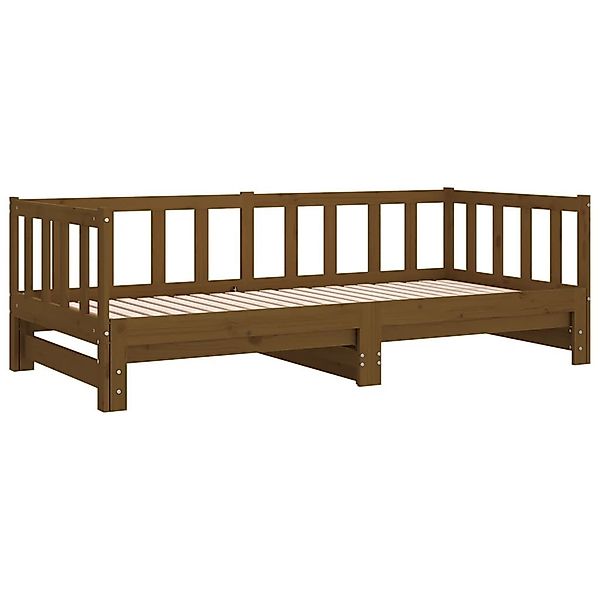 vidaXL Bett Tagesbett Ausziehbar Honigbraun 2x(90x190) günstig online kaufen