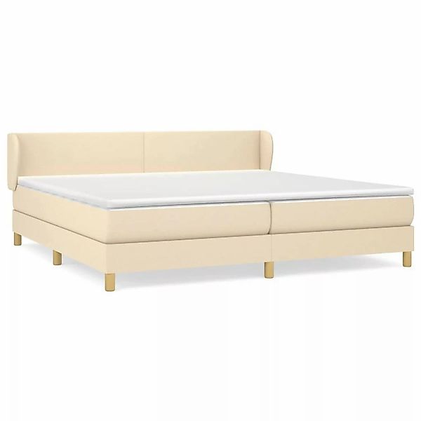 Vidaxl Boxspringbett Mit Matratze Creme 200x200 Cm Stoff günstig online kaufen