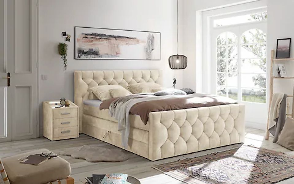 ED EXCITING DESIGN Boxspringbett Cashfield, inkl. einem Topper mit Klimaban günstig online kaufen