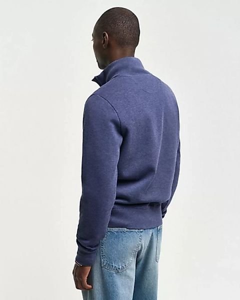 Gant Halfzip Sacker Pullover Melange Blau - Größe 3XL günstig online kaufen