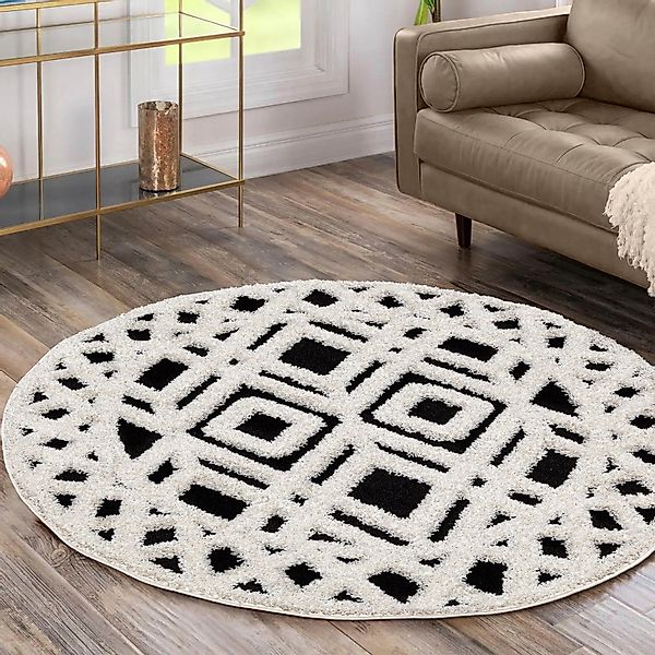 Sanat Hochflor-Teppich Luxus 3506, rund, Höhe: günstig online kaufen