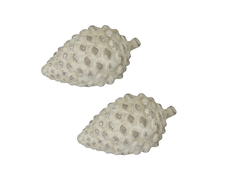 finehomegarden Dekofigur Zapfen Zement 2erSet creme Statue Herbstdeko 12x7c günstig online kaufen