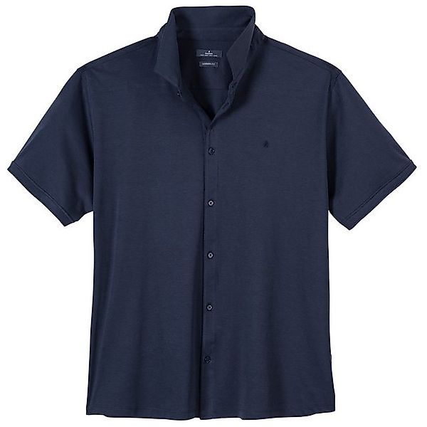 RAGMAN Poloshirt Große Größen Herren Poloshirt durchgeknöpft navy Softknit günstig online kaufen