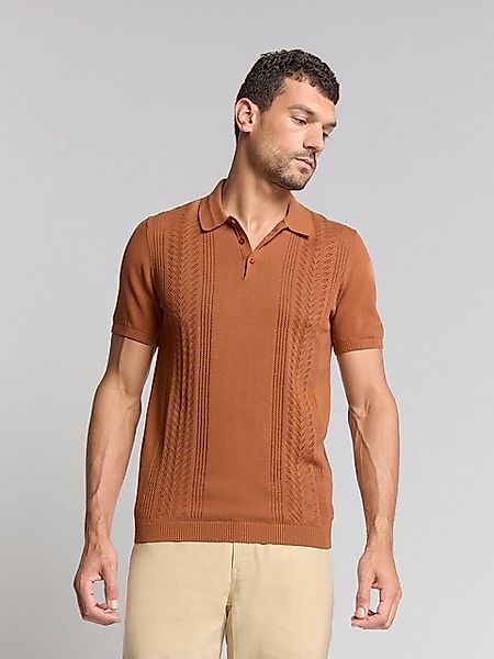 NO EXCESS T-Shirt No Excess Jacquard Kurzarm Poloshirt günstig online kaufen
