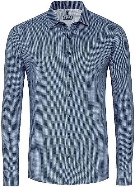 DESOTO Hemd Kent Druck Dunkelblau   - Größe M günstig online kaufen