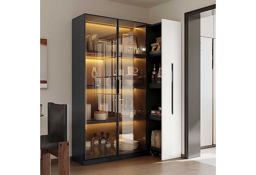 BlingBin Stauraumvitrine Multifunktionsschrank Glasvitrine (1-St., Bücherre günstig online kaufen