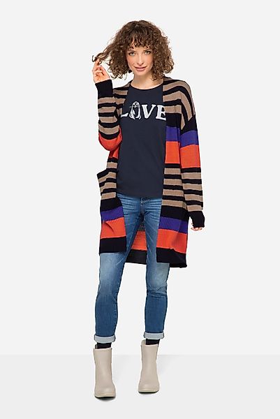 Laurasøn Strickjacke Strickjacke längere offene Form günstig online kaufen