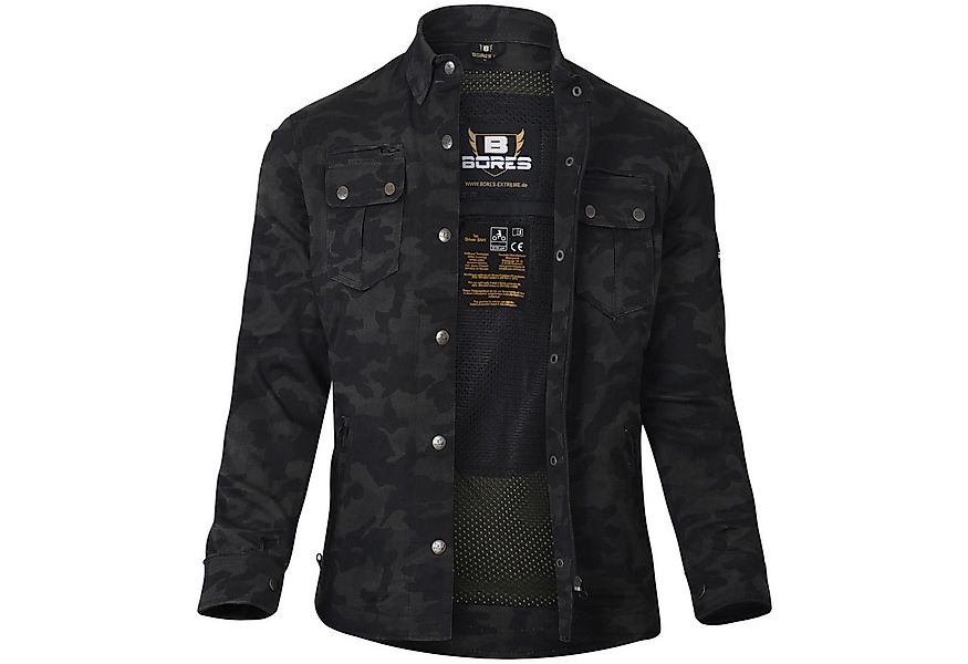 Bores Motorradjacke Bores Militaryjack Jacken-Hemd camouflage schwarz Damen günstig online kaufen