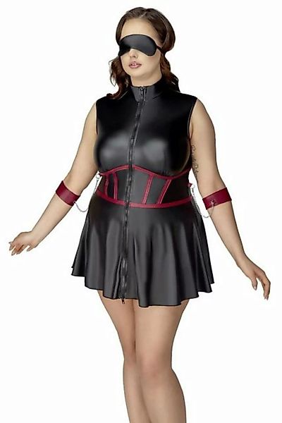 Cottelli Collection Minikleid Cottelli Bondage Mini Kleid schwarz-rot günstig online kaufen