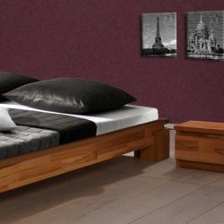 Massivholzbett aus Kernbuche ohne Kopfteil günstig online kaufen