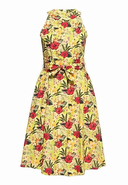 QueenKerosin Sommerkleid mit hawaiianischem Blumendesign günstig online kaufen
