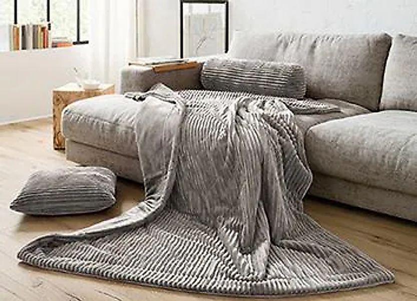 Gözze Wohndecke "Cordoptik" mit Glanzeffekt, Kuscheldecke günstig online kaufen
