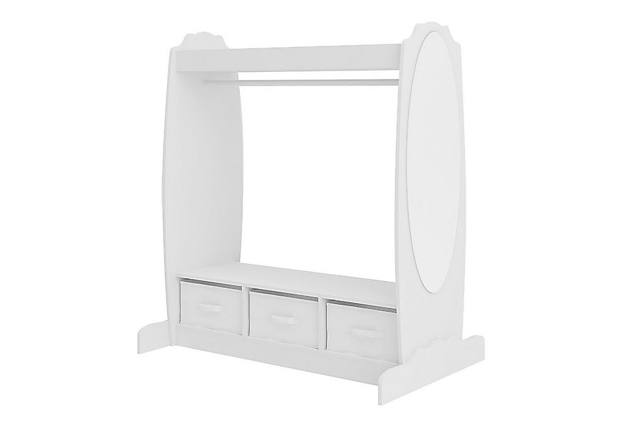 en.casa Garderobenständer, »Moskenes« mit Faltboxen und Kleiderstange 107x9 günstig online kaufen