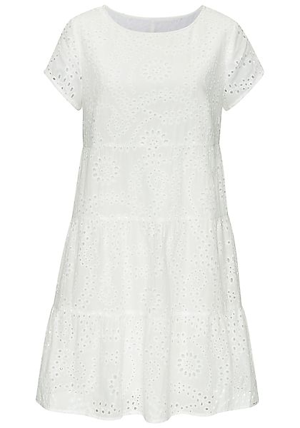 Buffalo Spitzenkleid kurzes Sommerkleid aus Lochstickerei günstig online kaufen