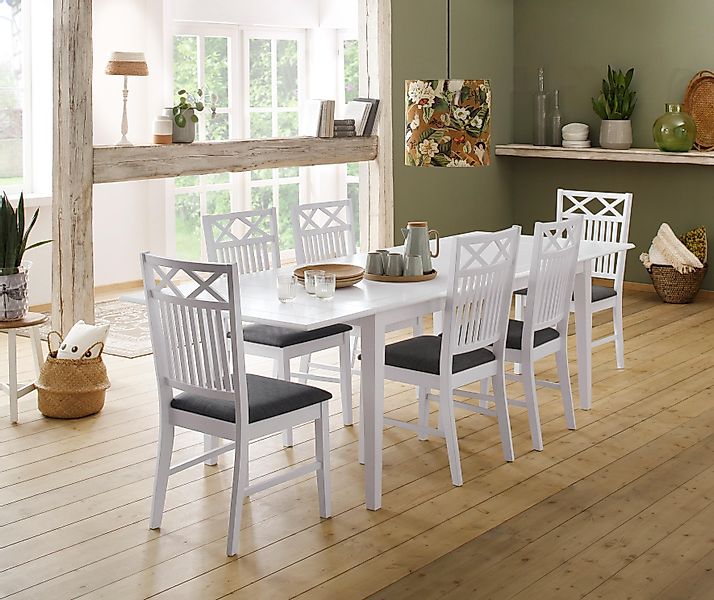 Home affaire Esszimmerstuhl »Fullerton, Holzstuhl«, (Set), 2 St., Webstoff, günstig online kaufen