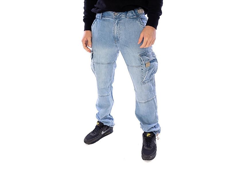 Jet Lag Cargojeans Jeans Jet Lag 21-753 long bleached Verschlussknopf aus M günstig online kaufen