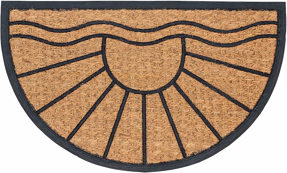 ASTRA Fußmatte "Coco Deluxe Light" halbrund 8 mm Höhe Türmatte, Kokos, ruts günstig online kaufen