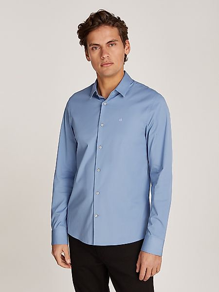 Calvin Klein Langarmhemd SLIM FIT STRETCH günstig online kaufen