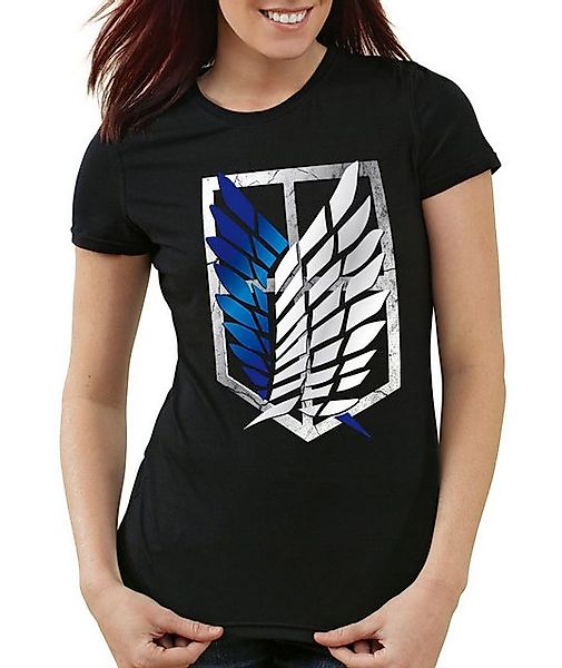 style3 T-Shirt Aufklärungstruppe Titan Emblem Riesen Attack on AoT Eren Wap günstig online kaufen