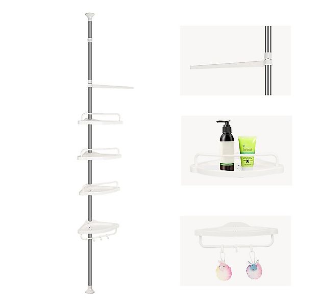 JEOBEST Duschablage Duschregal Edelstahl, Duschregal Teleskop Duschregal mi günstig online kaufen