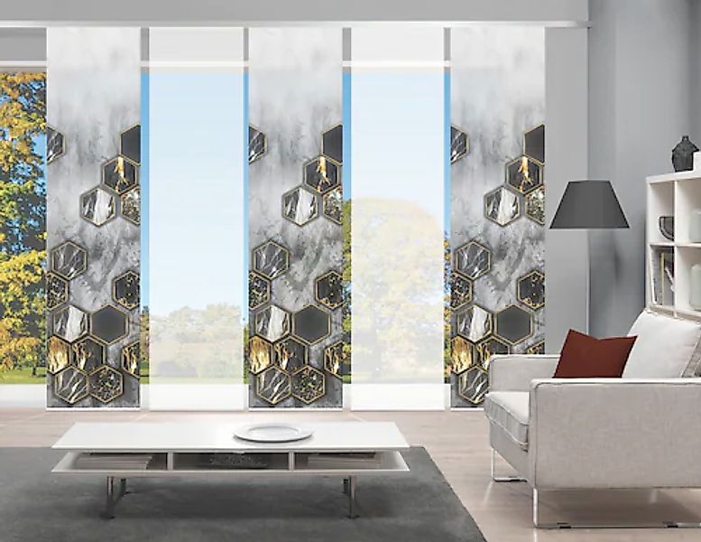 Vision S Schiebegardine »LAYON 5er SET« Paneelwagen 5 Stk. tlg. Schiebevorh günstig online kaufen