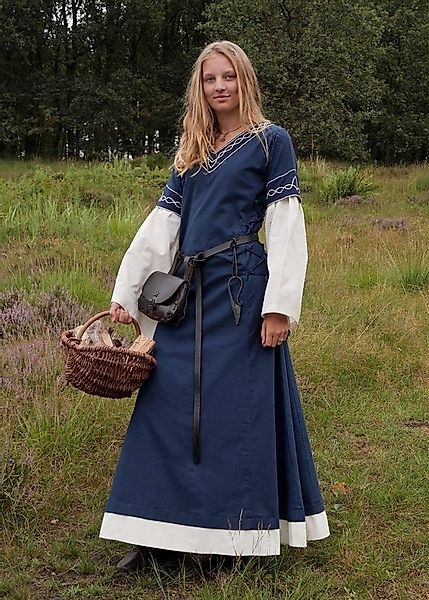 Battle Merchant Ritter-Kostüm Hochmittelalterkleid Alvina mit Trompetenärme günstig online kaufen