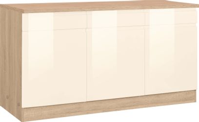 KOCHSTATION Unterschrank "KS-Virginia" 85 cm hoch, 150 cm breit, 3 Schublad günstig online kaufen