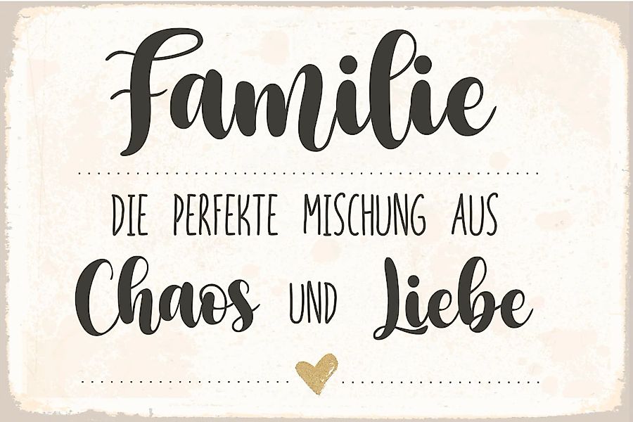 queence Metallbild "Familie", Sprüche-Schriftzug-Sprüche-Sprüche & Texte-He günstig online kaufen