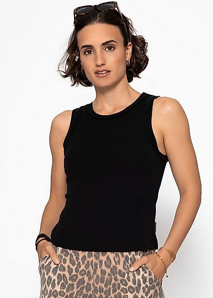 SASSYCLASSY T-Shirt Tank Top mit Außennähten Damen anliegendes Top mit Rund günstig online kaufen