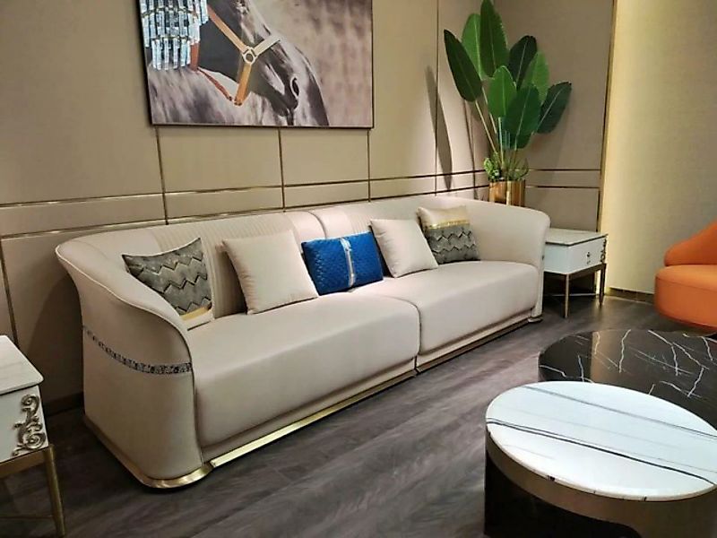 JVmoebel Sofa, Dreisitzer 3er Set Design Sofas Polster Couchen Textilleder günstig online kaufen