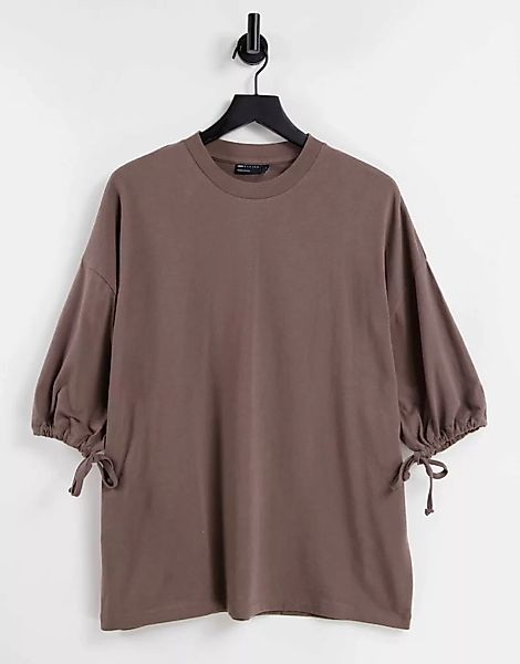 ASOS DESIGN – Oversized-T-Shirt aus schwerem Stoff mit halblangen Ärmeln & günstig online kaufen