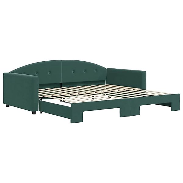 vidaXL Tagesbett Ausziehbar Dunkelgrün 100x200 cm Samt1884527 günstig online kaufen