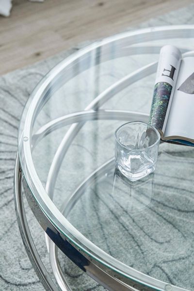 SalesFever Couchtisch "mit Design-Gestell in Stainless Steel für stilvolles günstig online kaufen