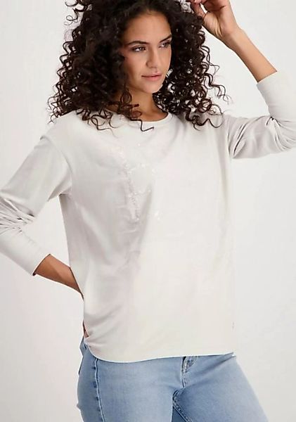 Monari Rundhalsshirt mit glänzendem Frontprint günstig online kaufen