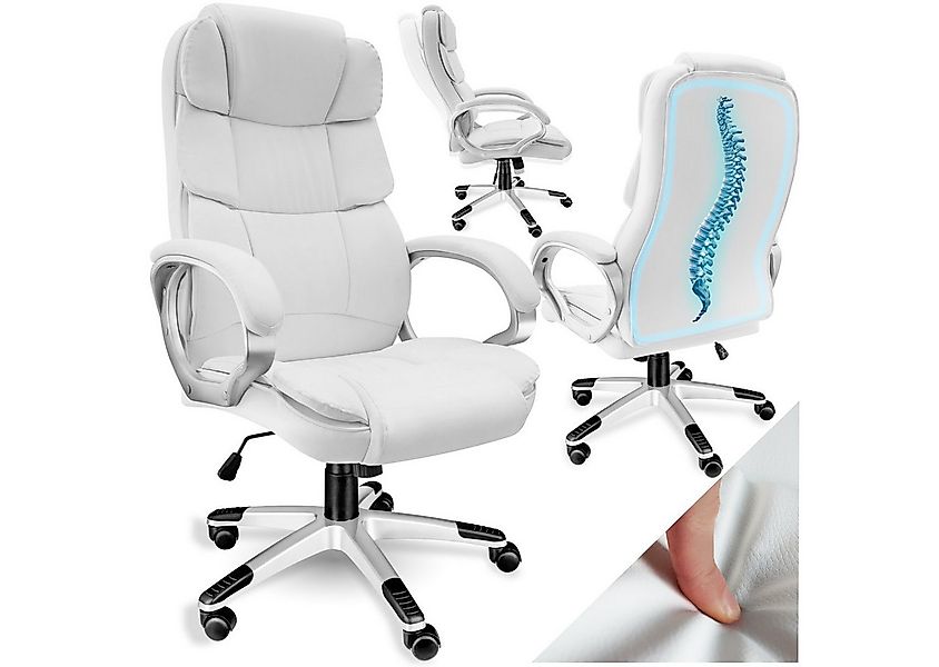 tectake Chefsessel Bürostuhl (Set, 1 St), Strapazierfähiger Kunstlederbezug günstig online kaufen